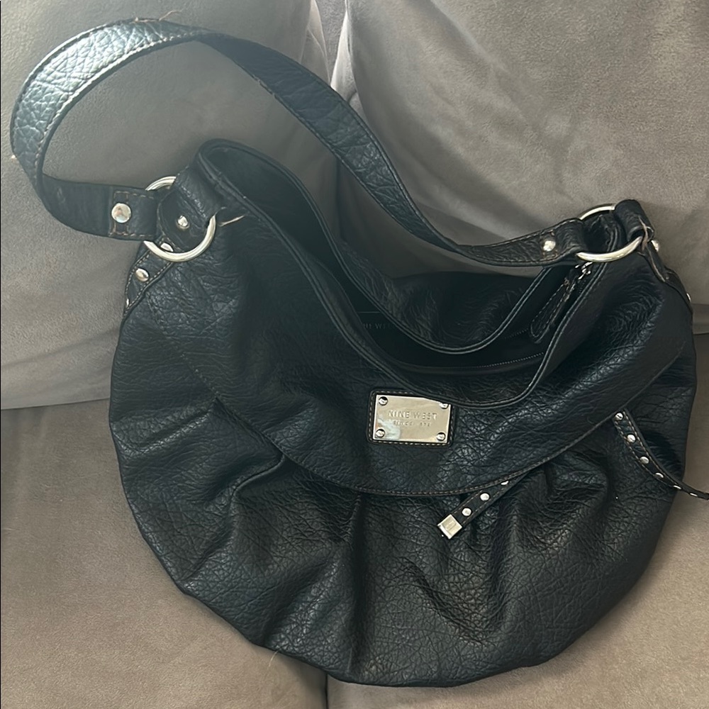 Nine West Black Leather Shoulder Bag